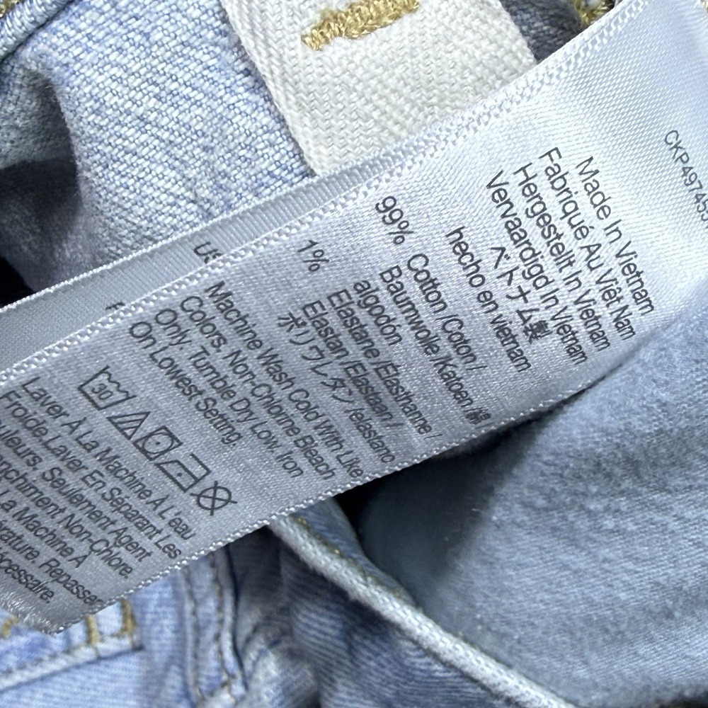 Madewell Jeans Womens 24x33 The Dean Easy Straight Jean ButtonFly Light Wash USA - Picture 4 of 10